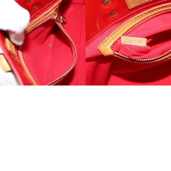 LOUIS VUITTON Monogram Vernis Reade PM Hand Bag Red Rouge M91088 - Picture 13 of 13